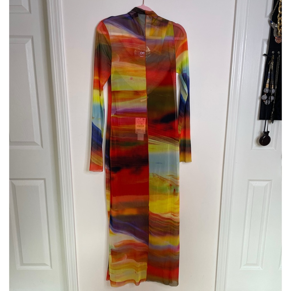 Zara Multicolor Long Sleeve Maxi Dress - Picture 2 of 5